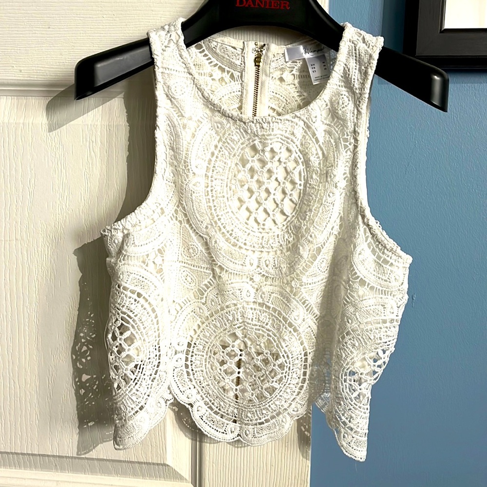 ReVamped lace/ crochet crop top